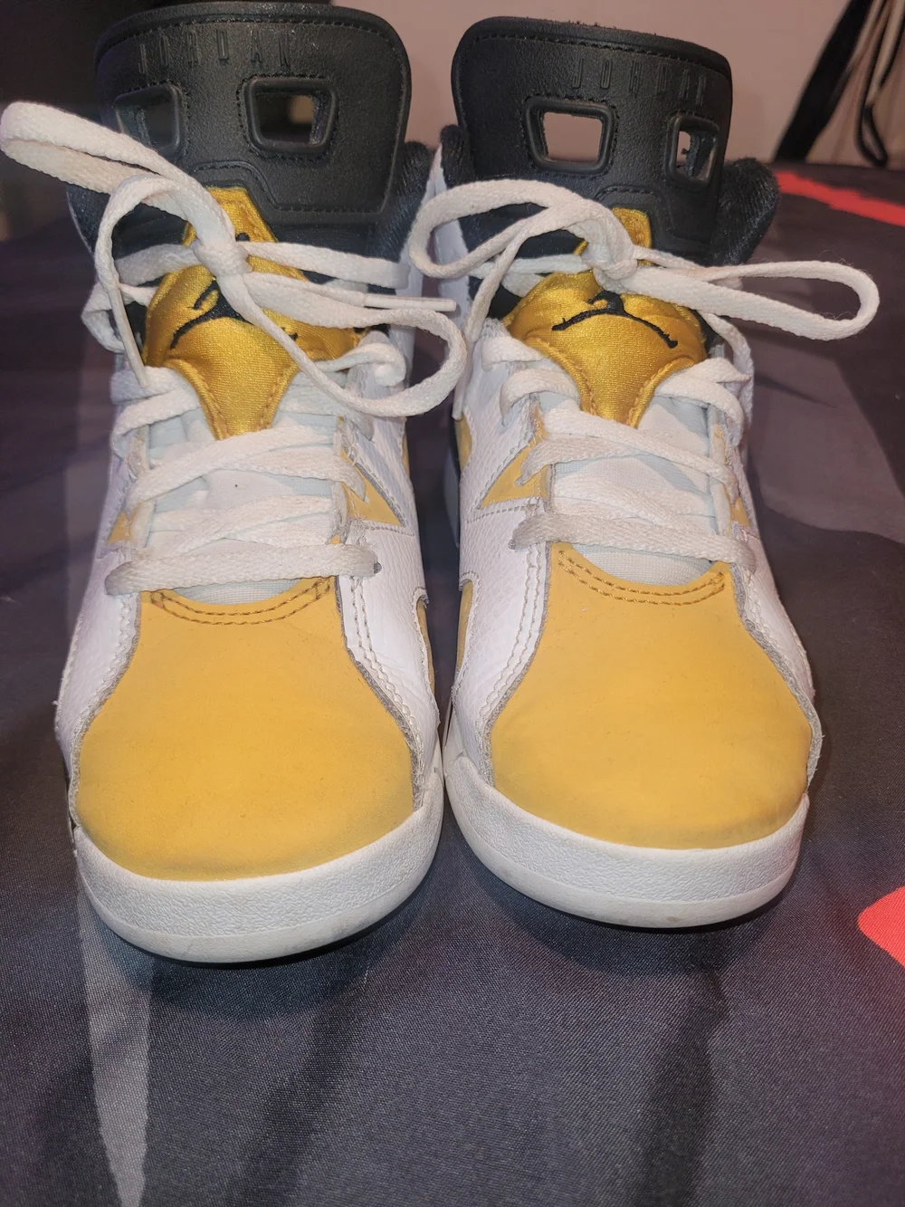 Kids Yellow and White Basketball Sneakers - Youth High-Top Shoes